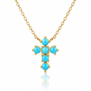 Azure Charm Necklaces - Gold-Plated 925 Sterling Silver