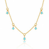 Azure Charm Necklaces - Gold-Plated 925 Sterling Silver