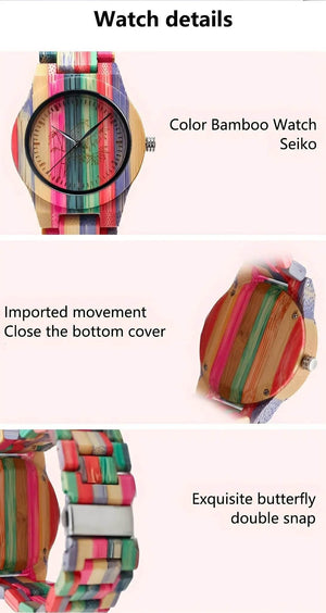 Bamboo Time – Natural Wood Quartz Watch - Jewellar