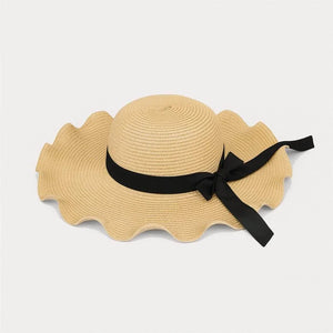 BellaWave – Foldable Straw Beach Hat with Bow - Jewellar
