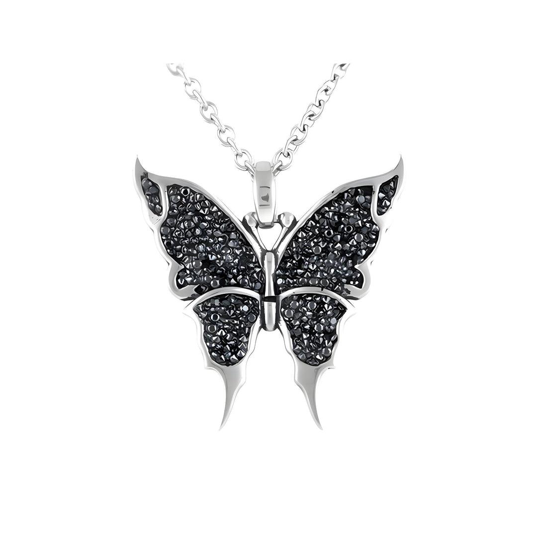 Black & Bright Butterfly Necklace