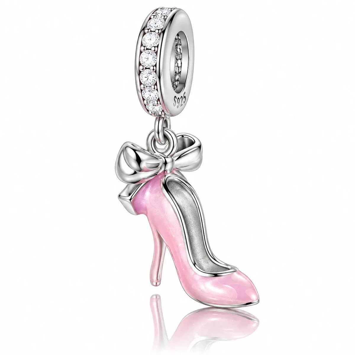 Blush Ballet Charms & Safety Chain - 925 Sterling Silver