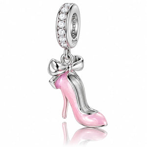 Blush Ballet Charms & Safety Chain - 925 Sterling Silver