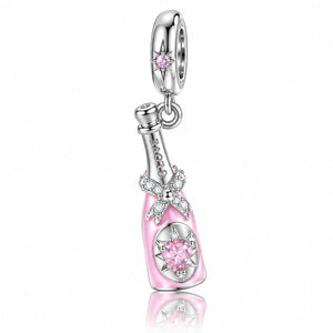 Blush Ballet Charms & Safety Chain - 925 Sterling Silver