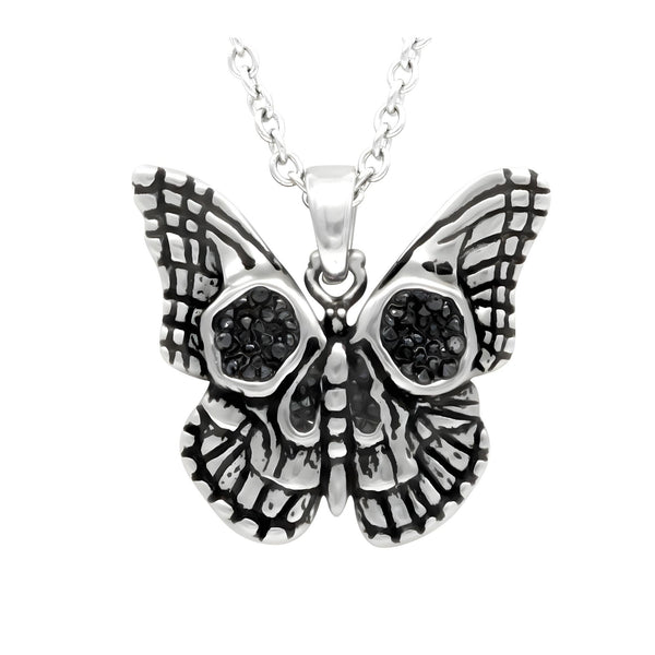 Butterfly Skull Necklace