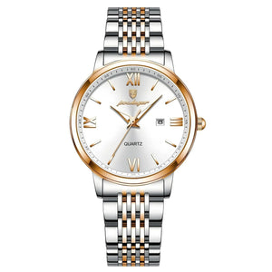 Celeste Slim – Waterproof Luminous Steel Watch - Jewellar