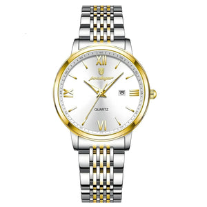 Celeste Slim – Waterproof Luminous Steel Watch - Jewellar