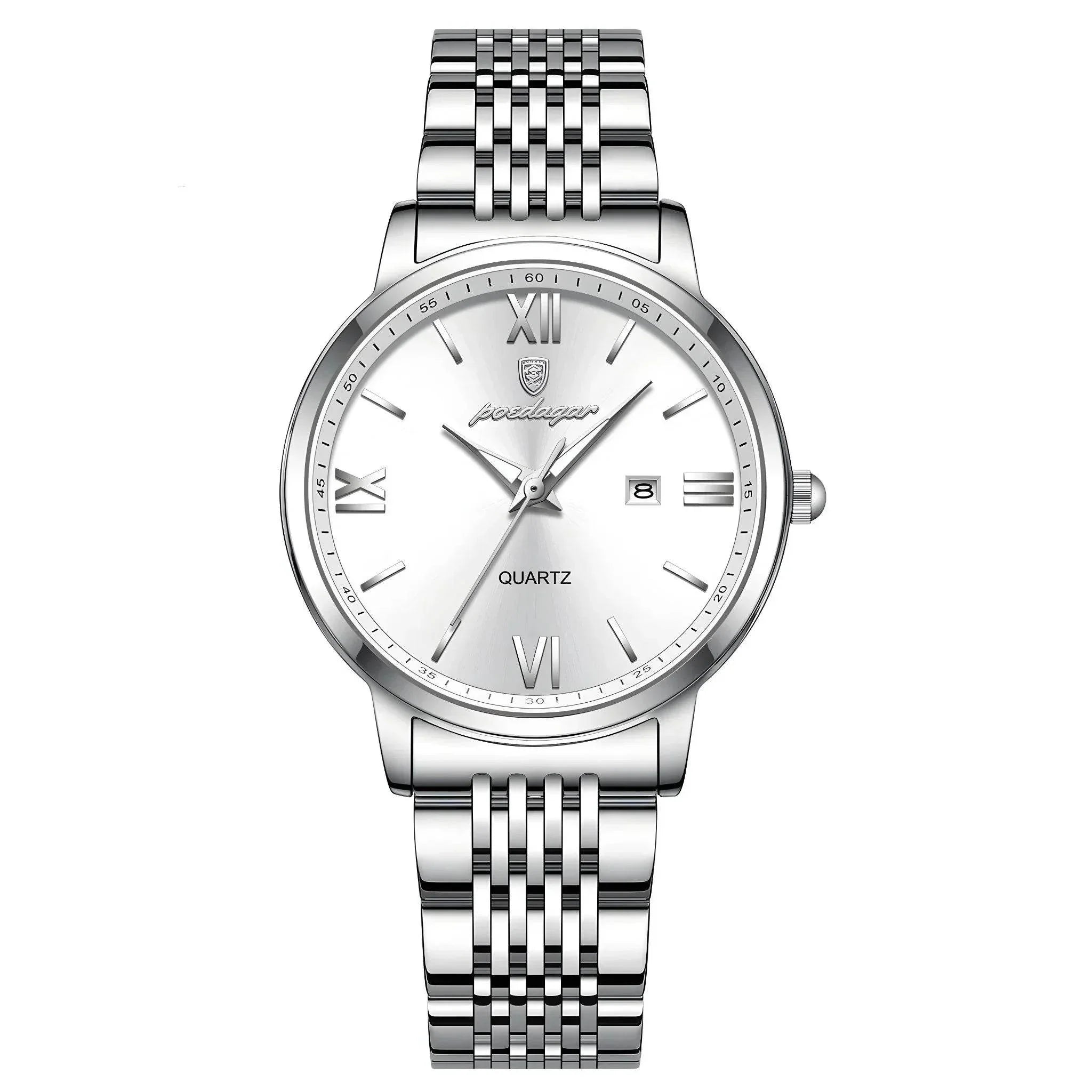 Celeste Slim – Waterproof Luminous Steel Watch - Jewellar