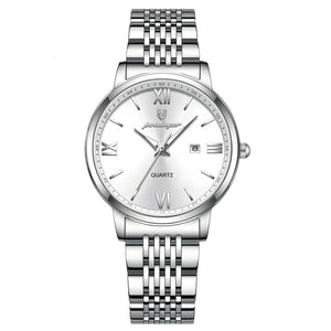 Celeste Slim – Waterproof Luminous Steel Watch - Jewellar
