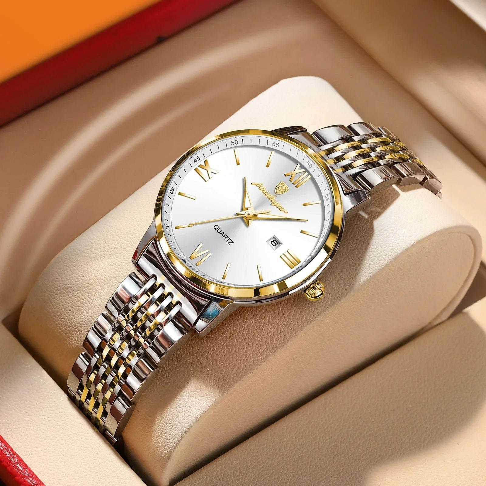 Celeste Slim – Waterproof Luminous Steel Watch - Jewellar