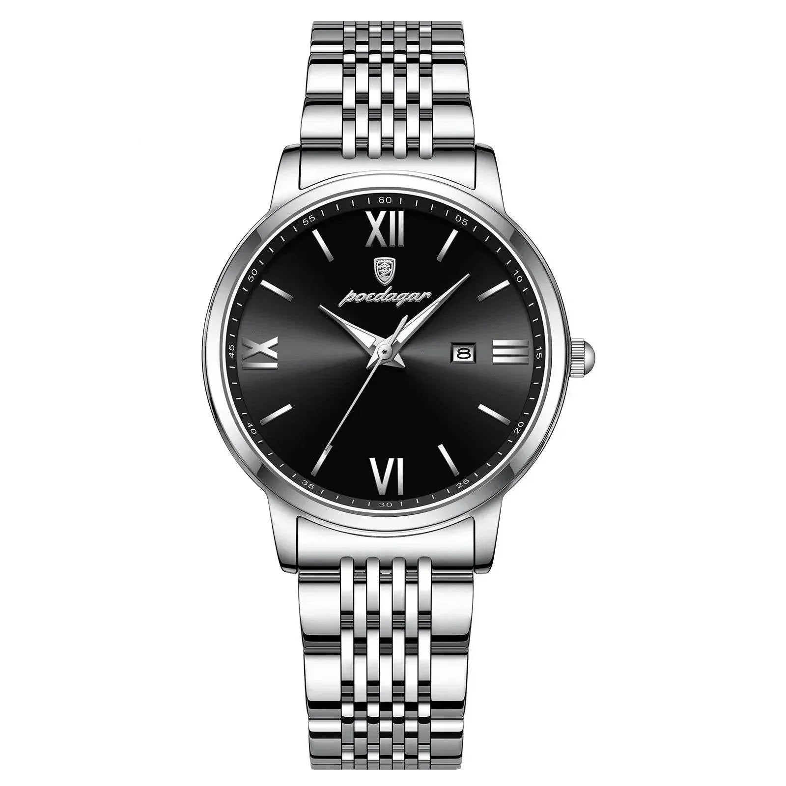 Celeste Slim – Waterproof Luminous Steel Watch - Jewellar