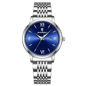 Celeste Slim – Waterproof Luminous Steel Watch - Jewellar