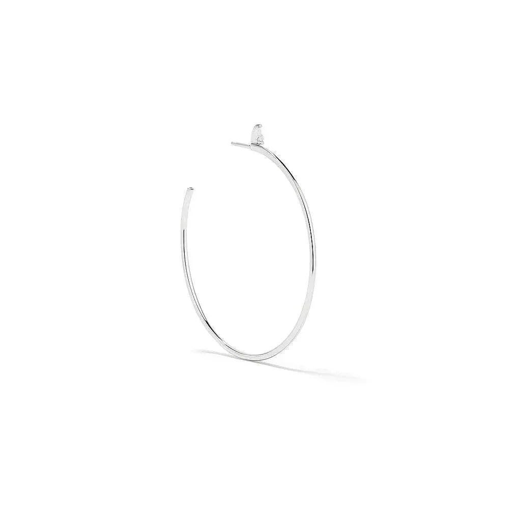 Cera Loop – 925 Silver C-Shaped Diamond Earrings - Jewellar