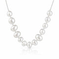 Pearl necklace on a white background
