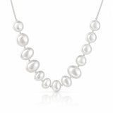 Pearl necklace on a white background