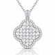 Clarisse Baguette Moissanite Clover Necklace - 925 Sterling Silver