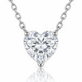 Coralie Heart Cut Moissanite Solitaire Necklace - 925 Sterling Silver