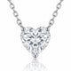 Coralie Heart Cut Moissanite Solitaire Necklace - 925 Sterling Silver