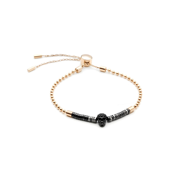 Crimson Shadow Skull Bracelet