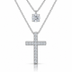 Devora Layered Moissanite Cross Necklace - 925 Sterling Silver  Jewellar
