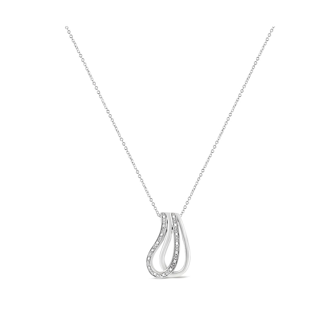 Diamond Accent Double Curve Pendant