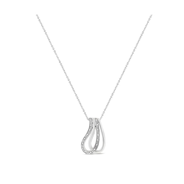 Diamond Accent Double Curve Pendant