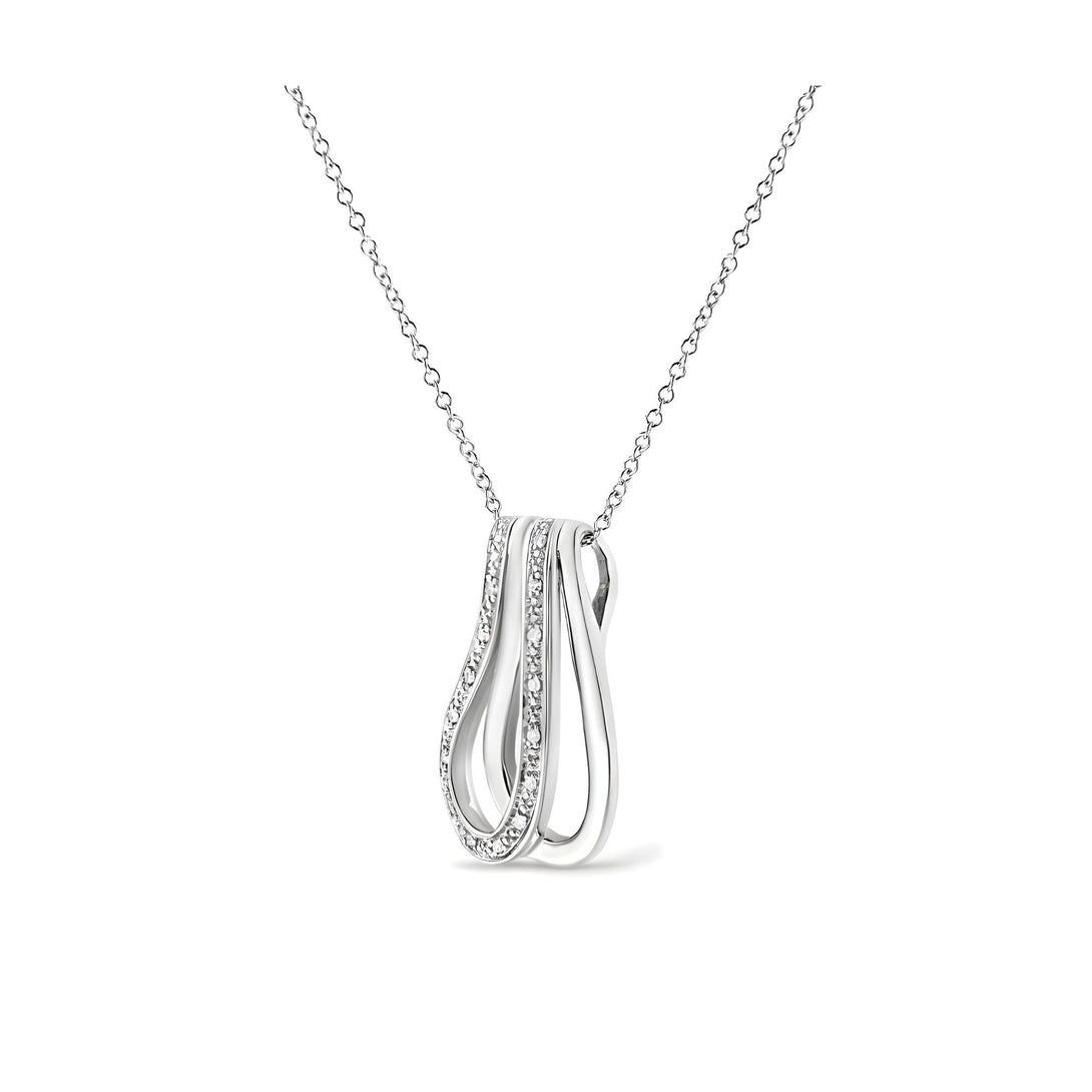 Diamond Accent Double Curve Pendant