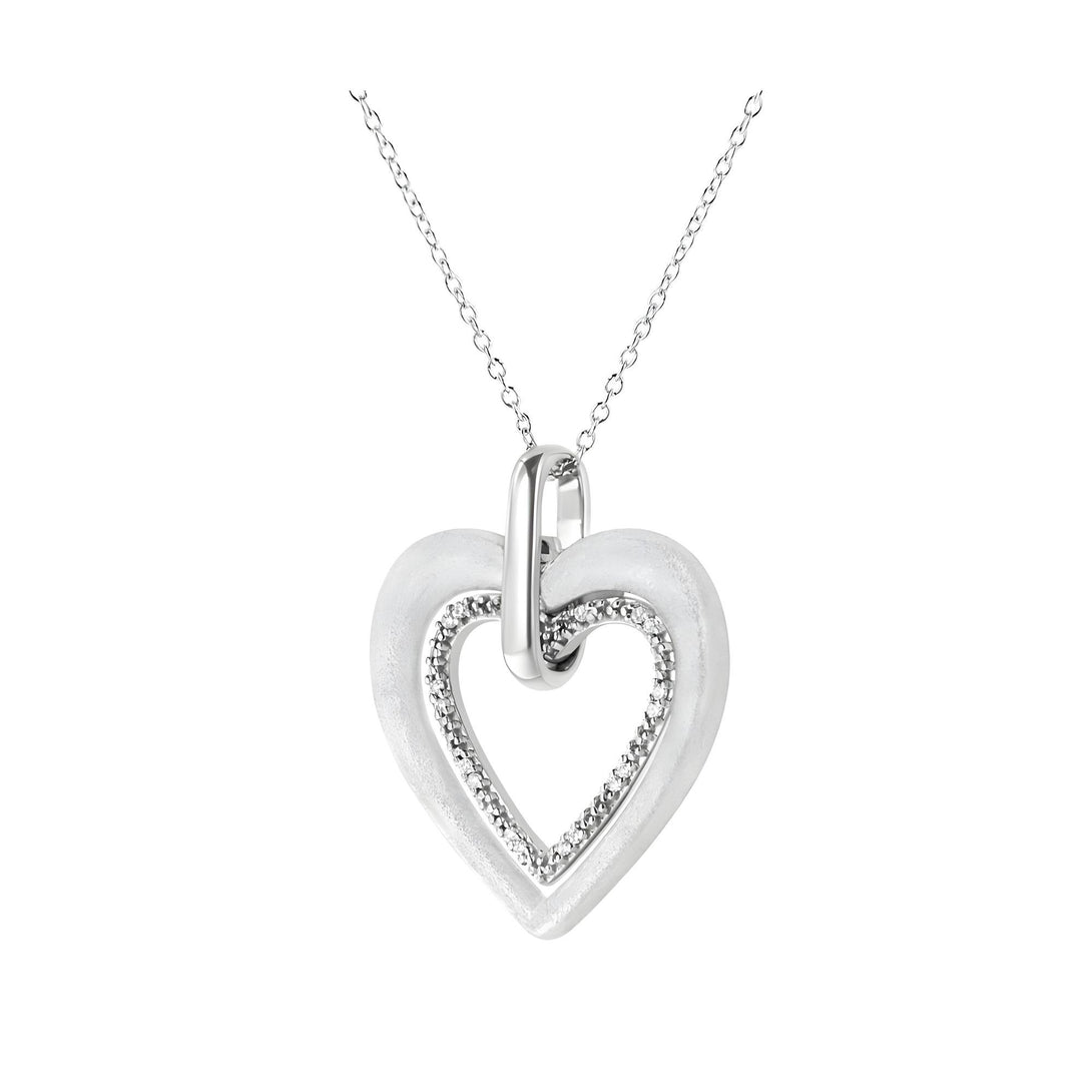 Diamond Accent Double Heart Pendant