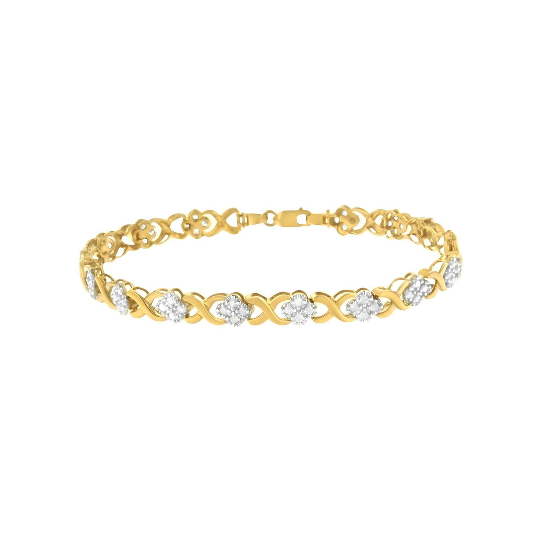 Diamond Cluster X Tennis Bracelet