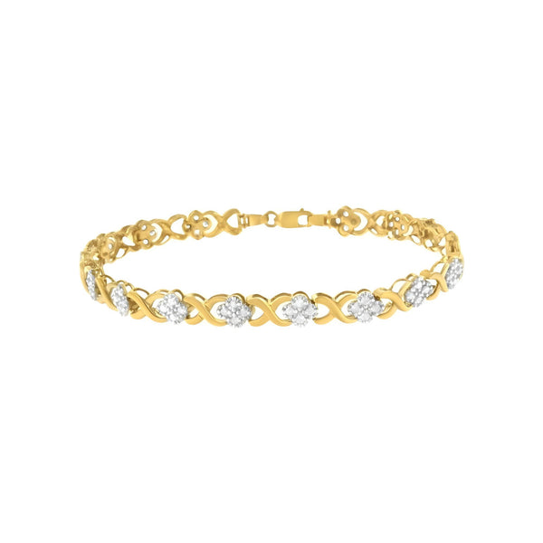 Diamond Cluster X Tennis Bracelet