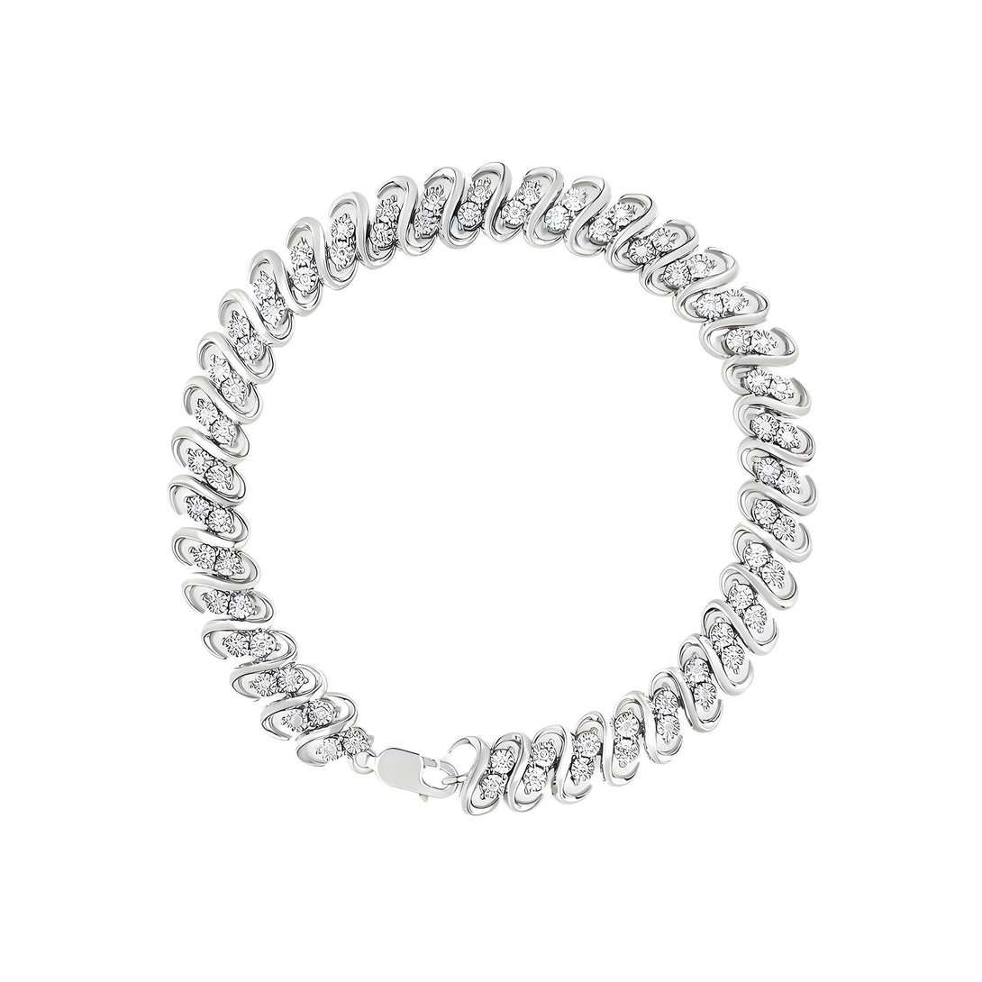 Diamond Double Row S-Link Bracelet