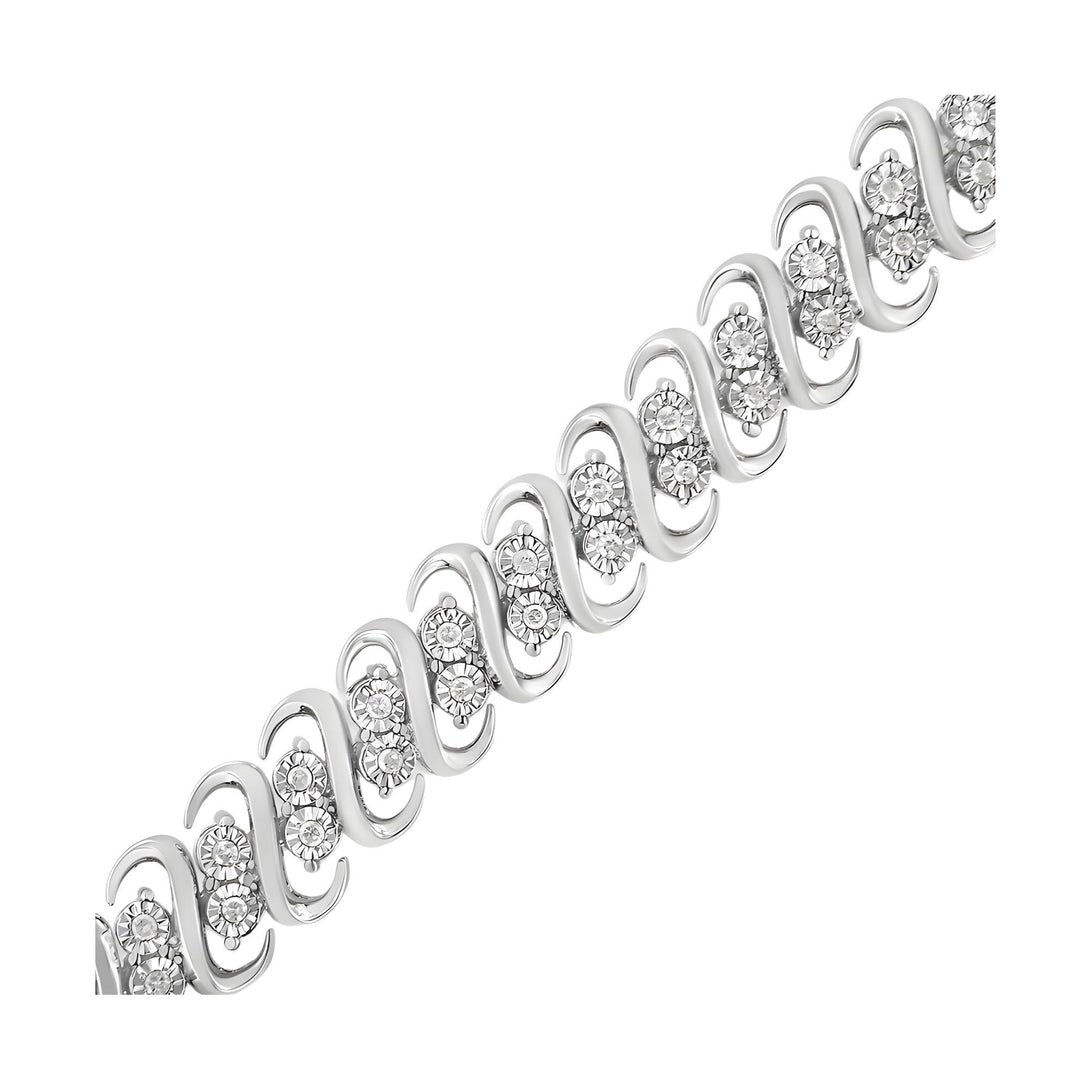 Diamond Double Row S-Link Bracelet