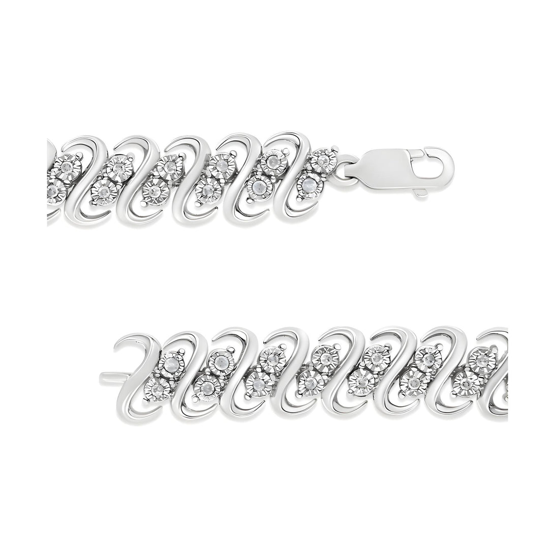Diamond Double Row S-Link Bracelet