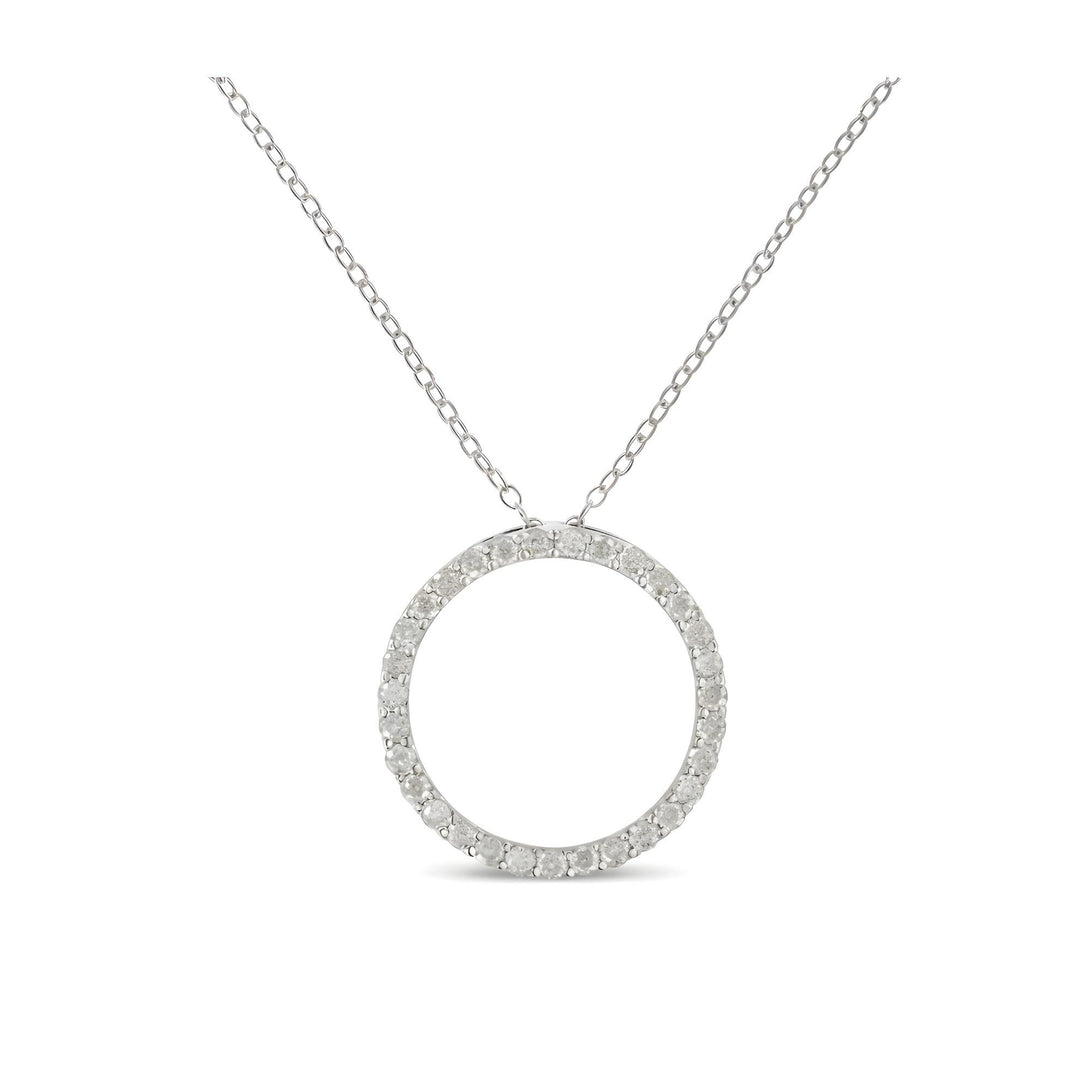 Diamond Open Circle Pendant