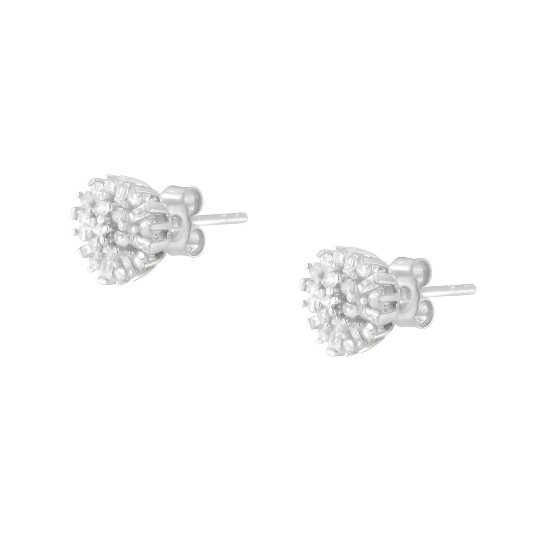 Diamond Sunburst Floral Earrings