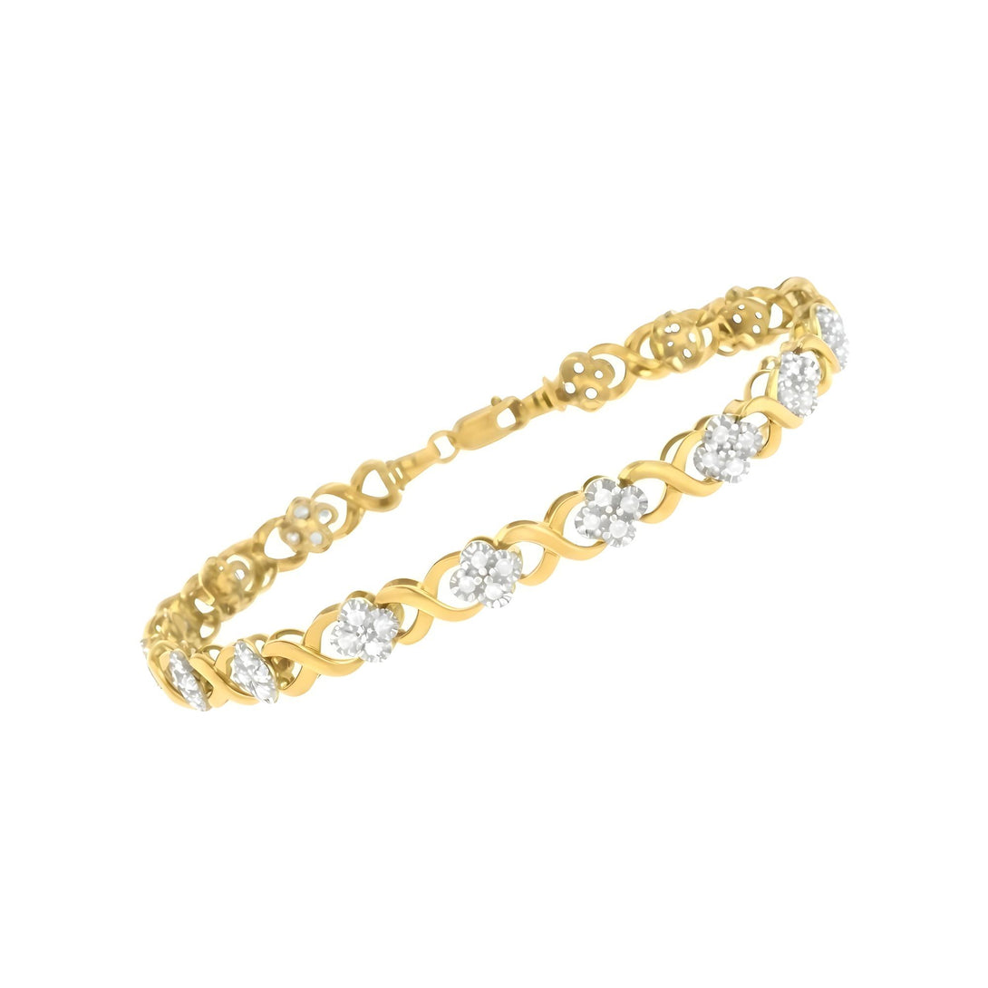 Diamond Cluster X Tennis Bracelet
