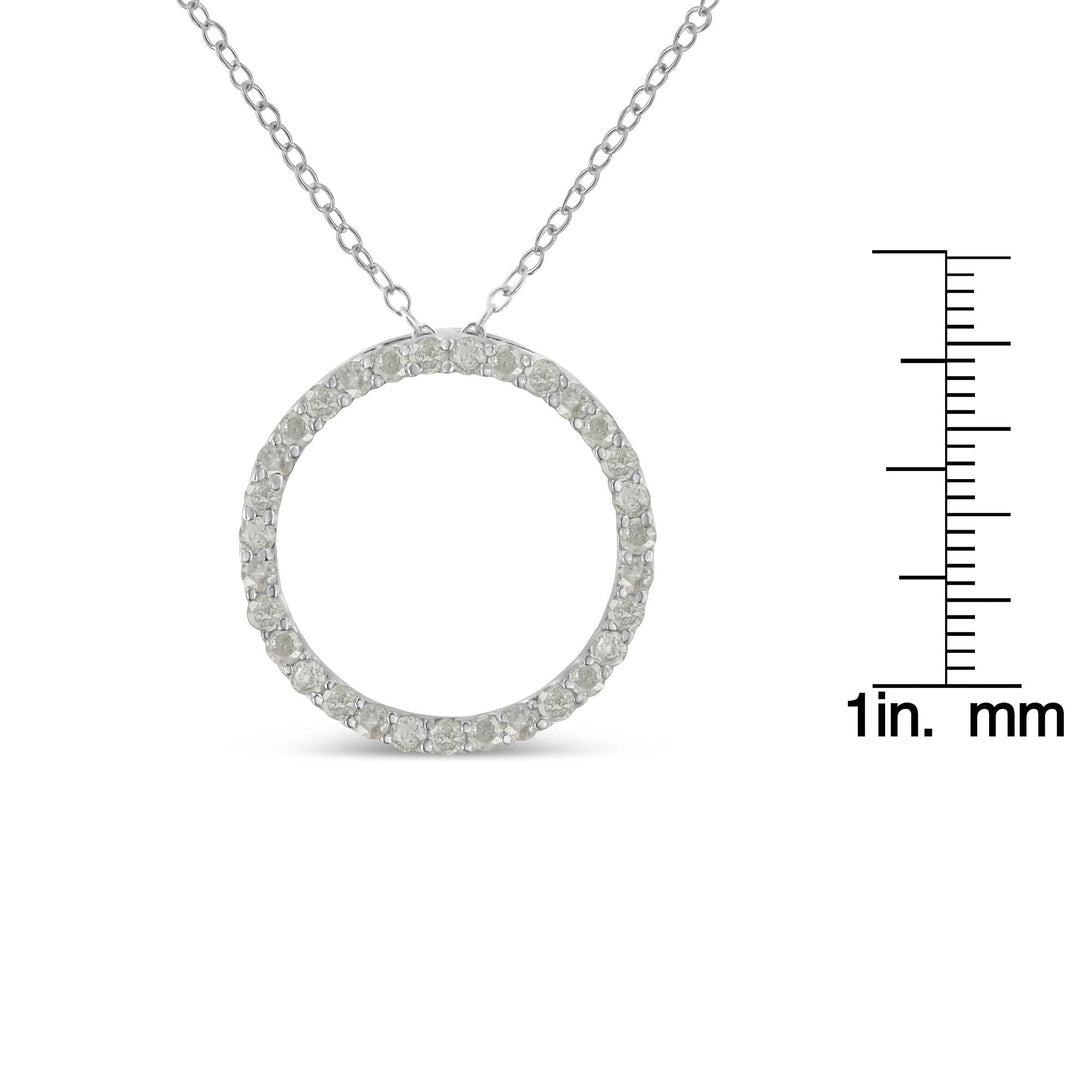 Diamond Open Circle Pendant