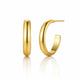 Dome Arc Hoop Earrings - 14K Gold Plated