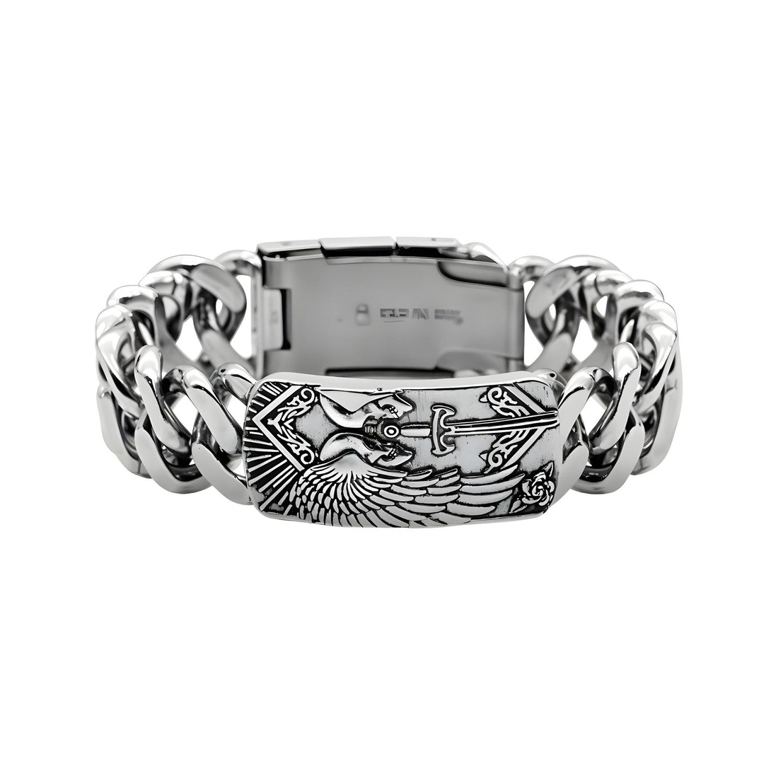 Duty & Honor Skull ID Tag Bracelet