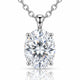 Elara Oval Moissanite Solitaire Necklace - 925 Sterling Silver