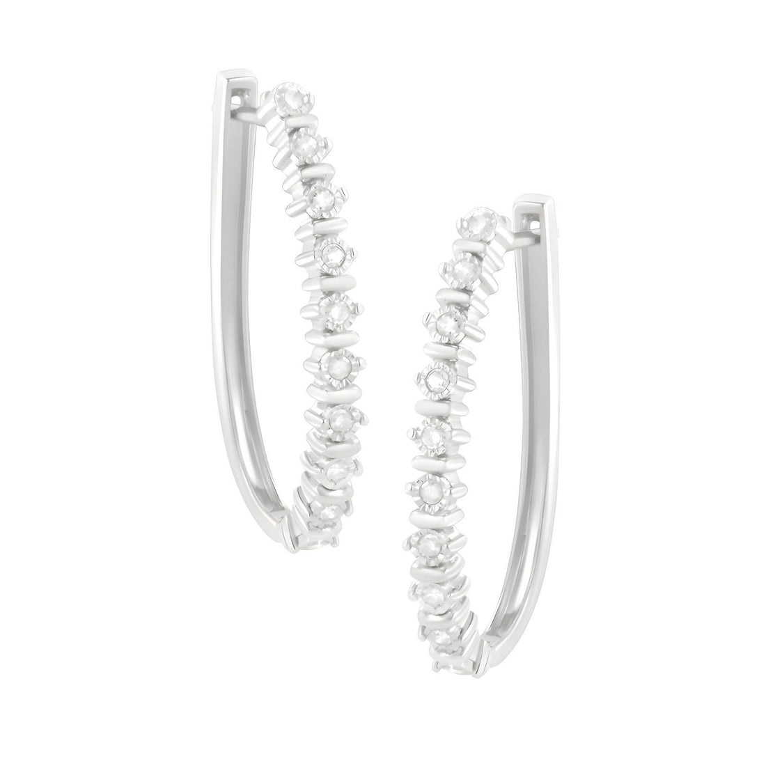Elegant Radiance Diamond Hoops
