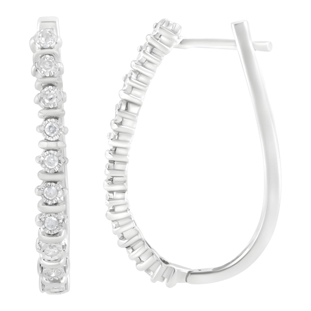Elegant Radiance Diamond Hoops