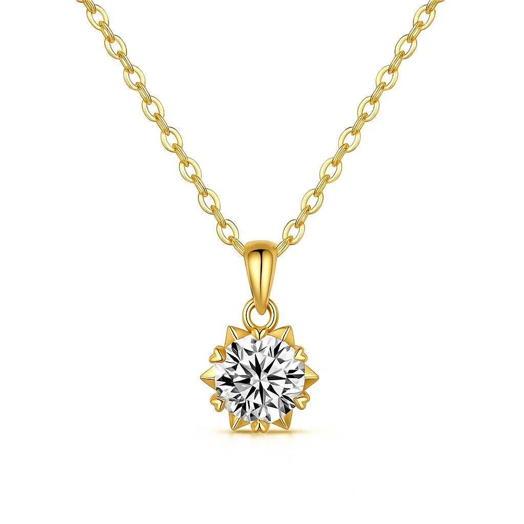 Flora Bloom – 925 Moissanite Flower Pendant - Jewellar