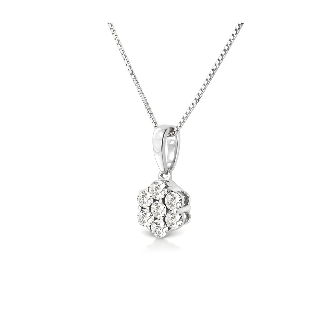 Floral Radiance Diamond Pendant