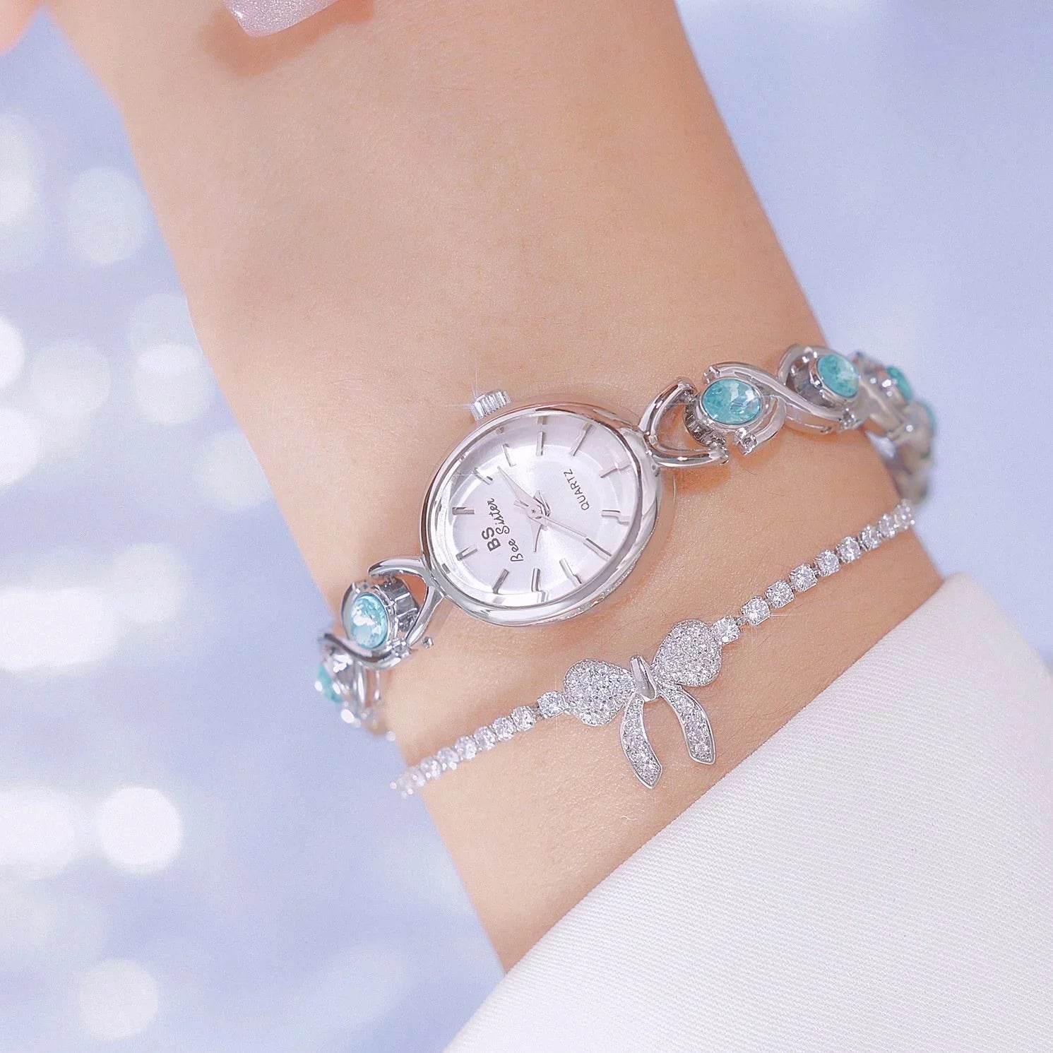 Glacier Oval – Sapphire Blue Light Luxury Watch - Jewellar