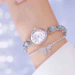 Glacier Oval – Sapphire Blue Light Luxury Watch - Jewellar