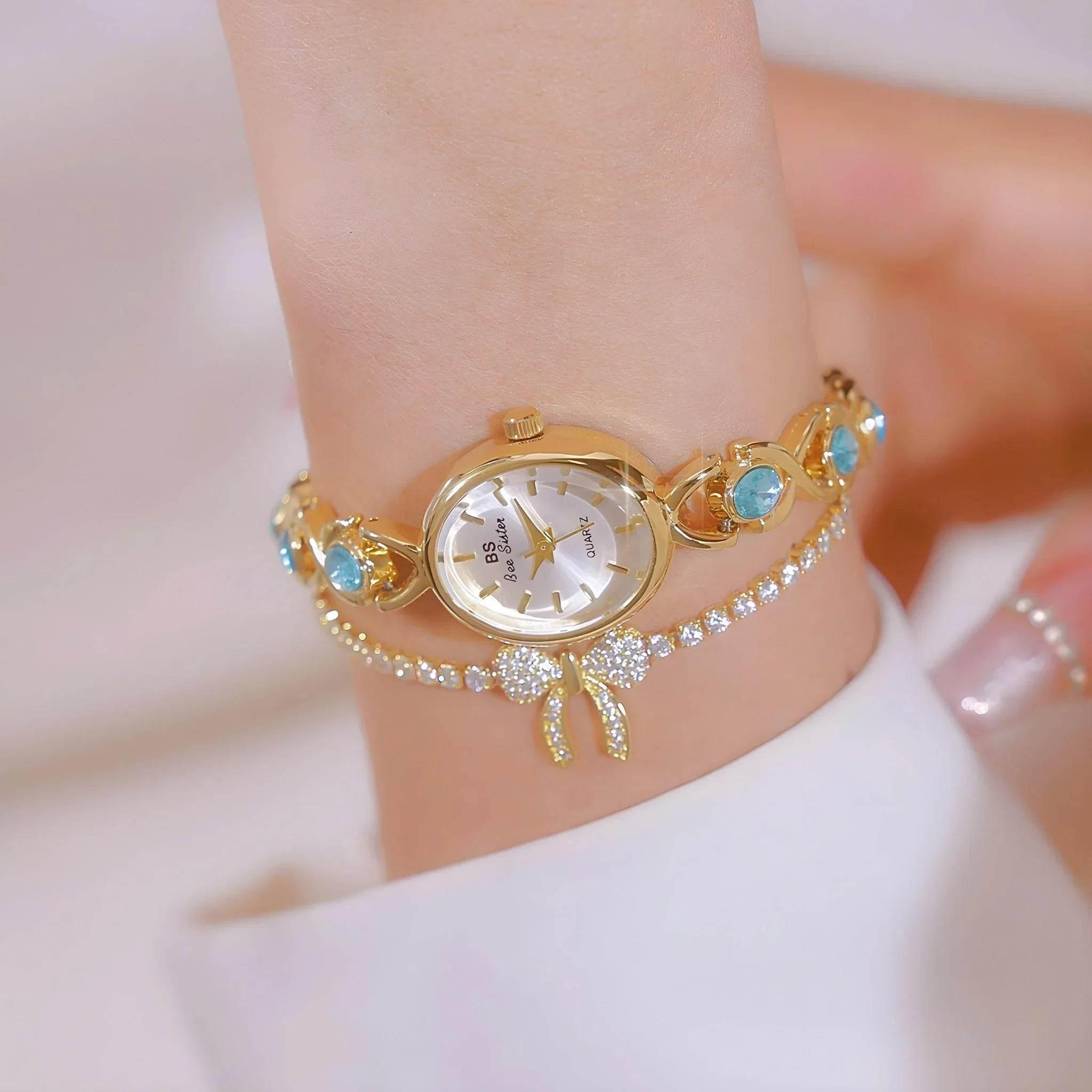 Glacier Oval – Sapphire Blue Light Luxury Watch - Jewellar