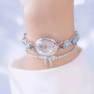 Glacier Oval – Sapphire Blue Light Luxury Watch - Jewellar