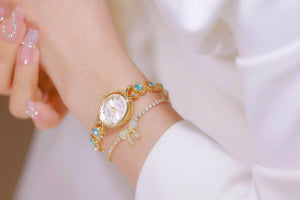 Glacier Oval – Sapphire Blue Light Luxury Watch - Jewellar