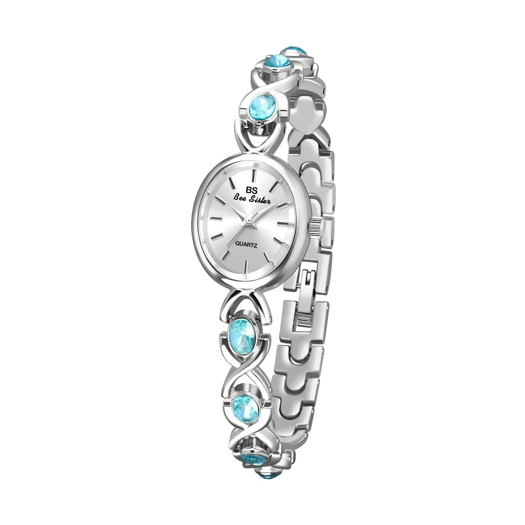 Glacier Oval – Sapphire Blue Light Luxury Watch - Jewellar